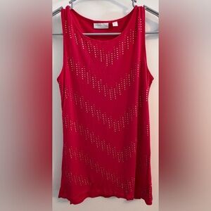NWOT New York & Company Pink Studded Tank Top - Size XS